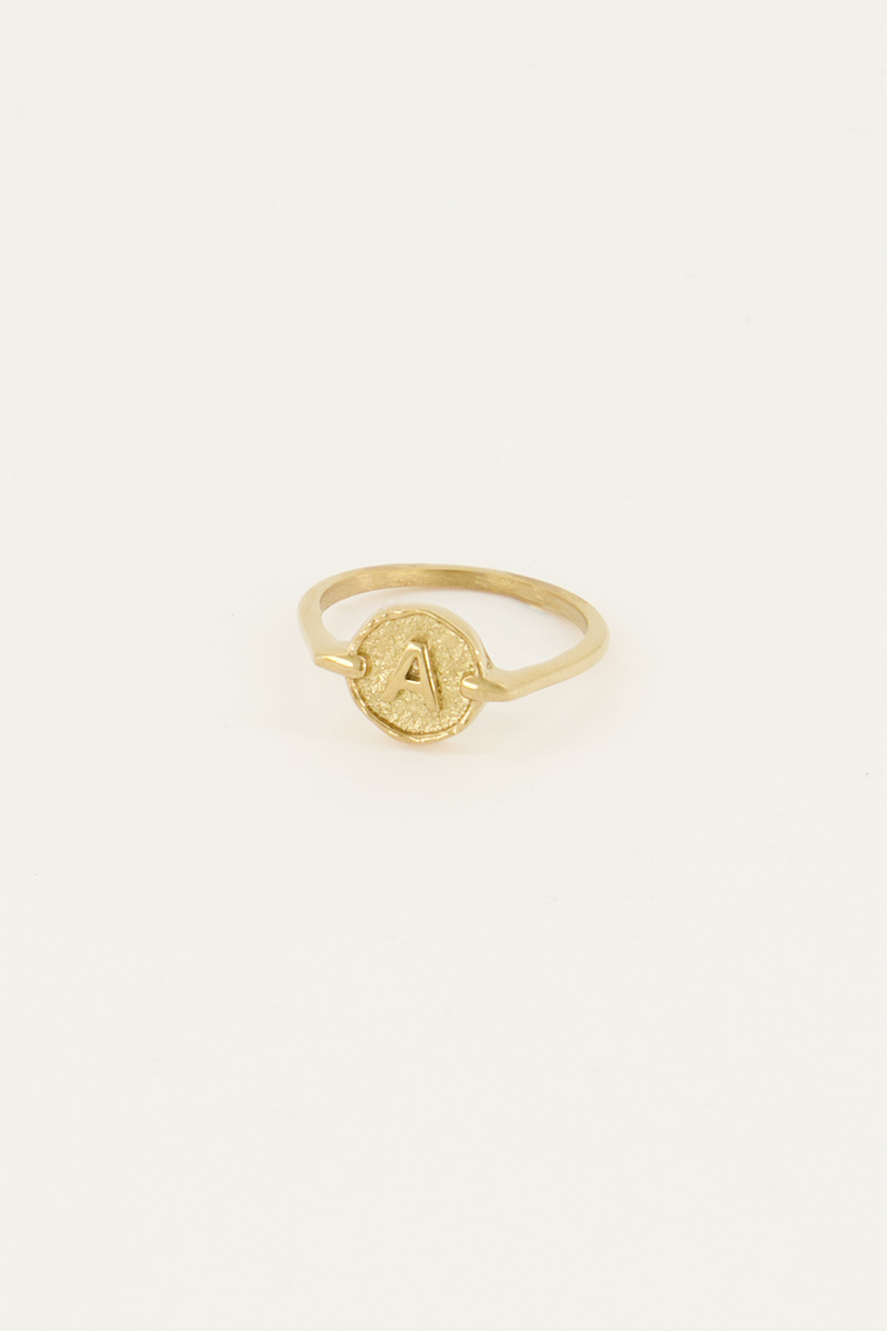 Bague avec initiale encerclée My Jewellery Argenté/Doré 17 femme