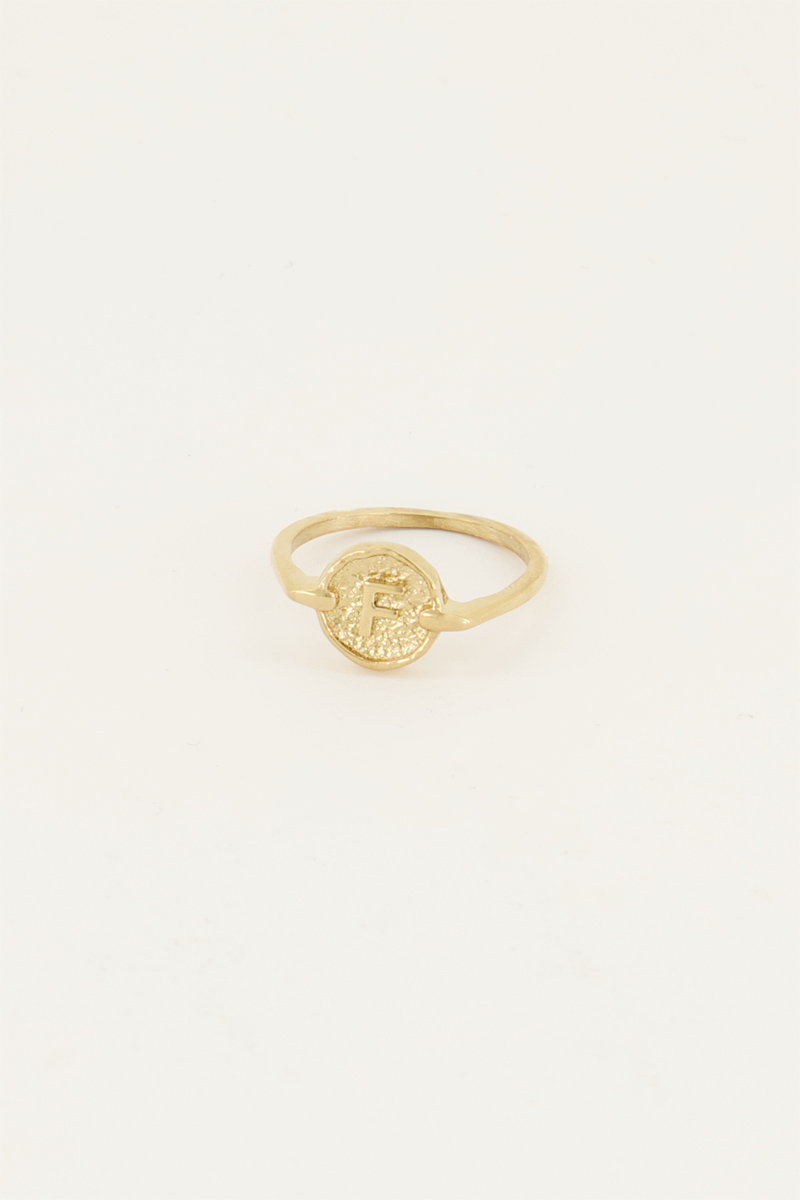 Bague avec initiale encerclée My Jewellery Argenté/Doré 17 femme