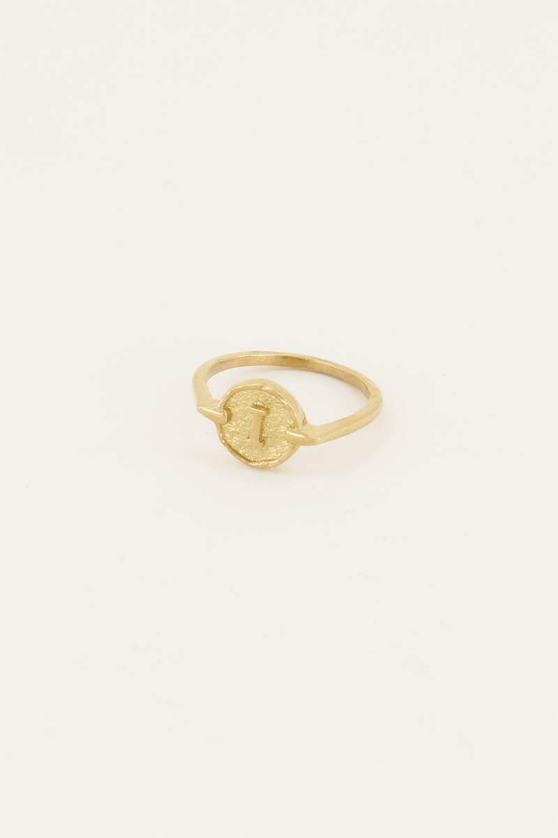 Bague avec initiale encerclée My Jewellery Argenté/Doré 18 femme