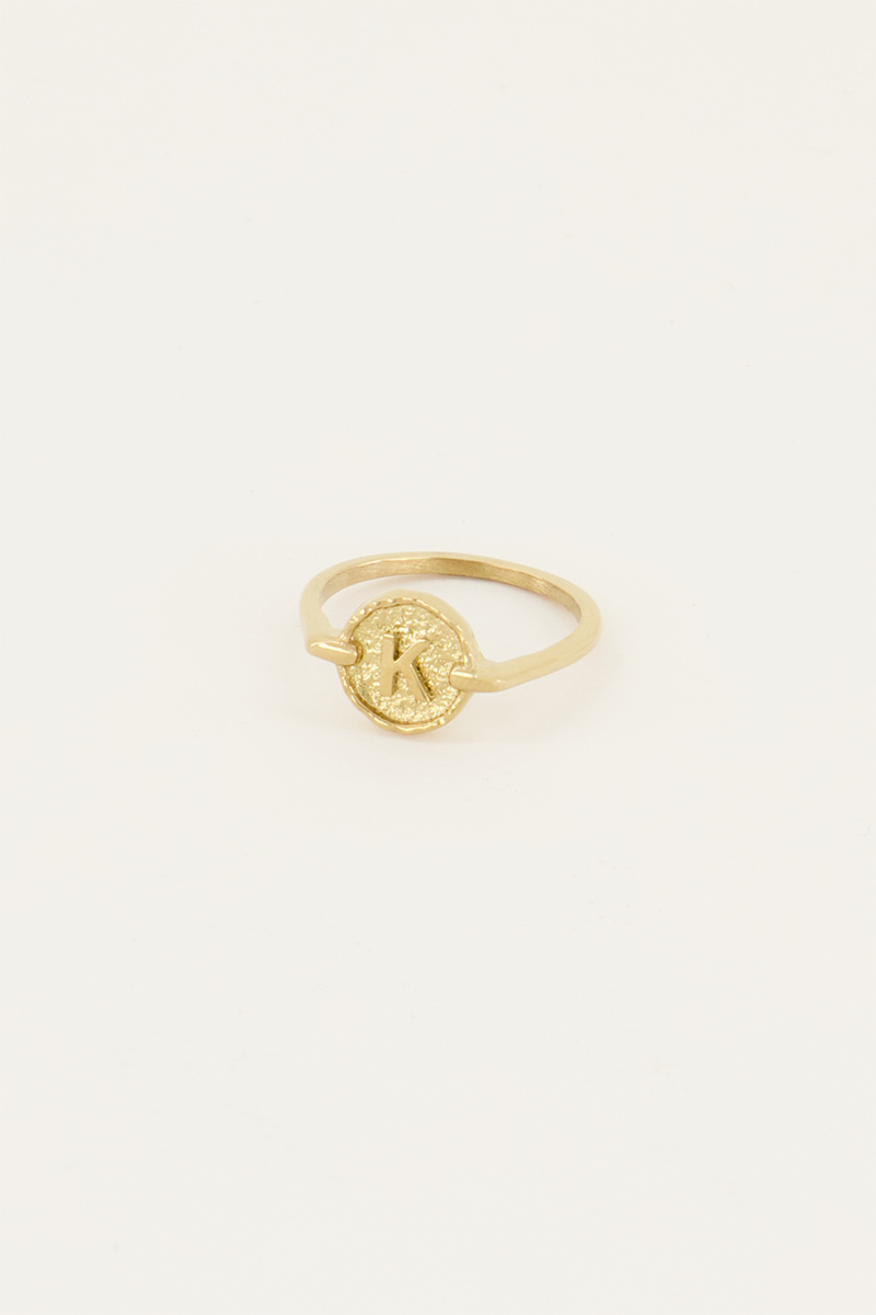 Bague avec initiale encerclée My Jewellery Argenté/Doré 17 femme