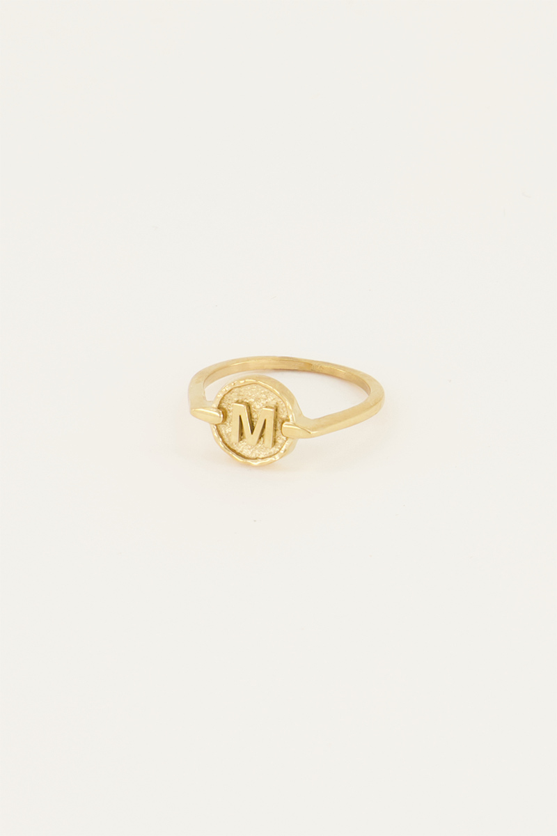 Bague avec initiale encerclée My Jewellery Argenté/Doré 18 femme