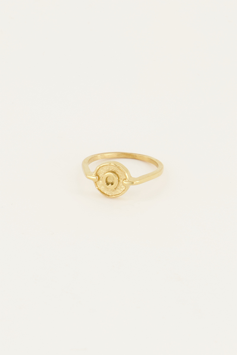 Bague avec initiale encerclée My Jewellery Argenté/Doré 17 femme