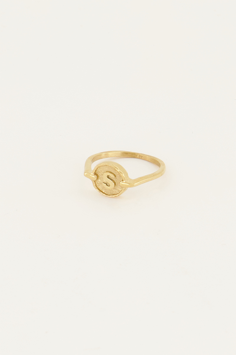 My jewellery Ring Met Cirkel&initial