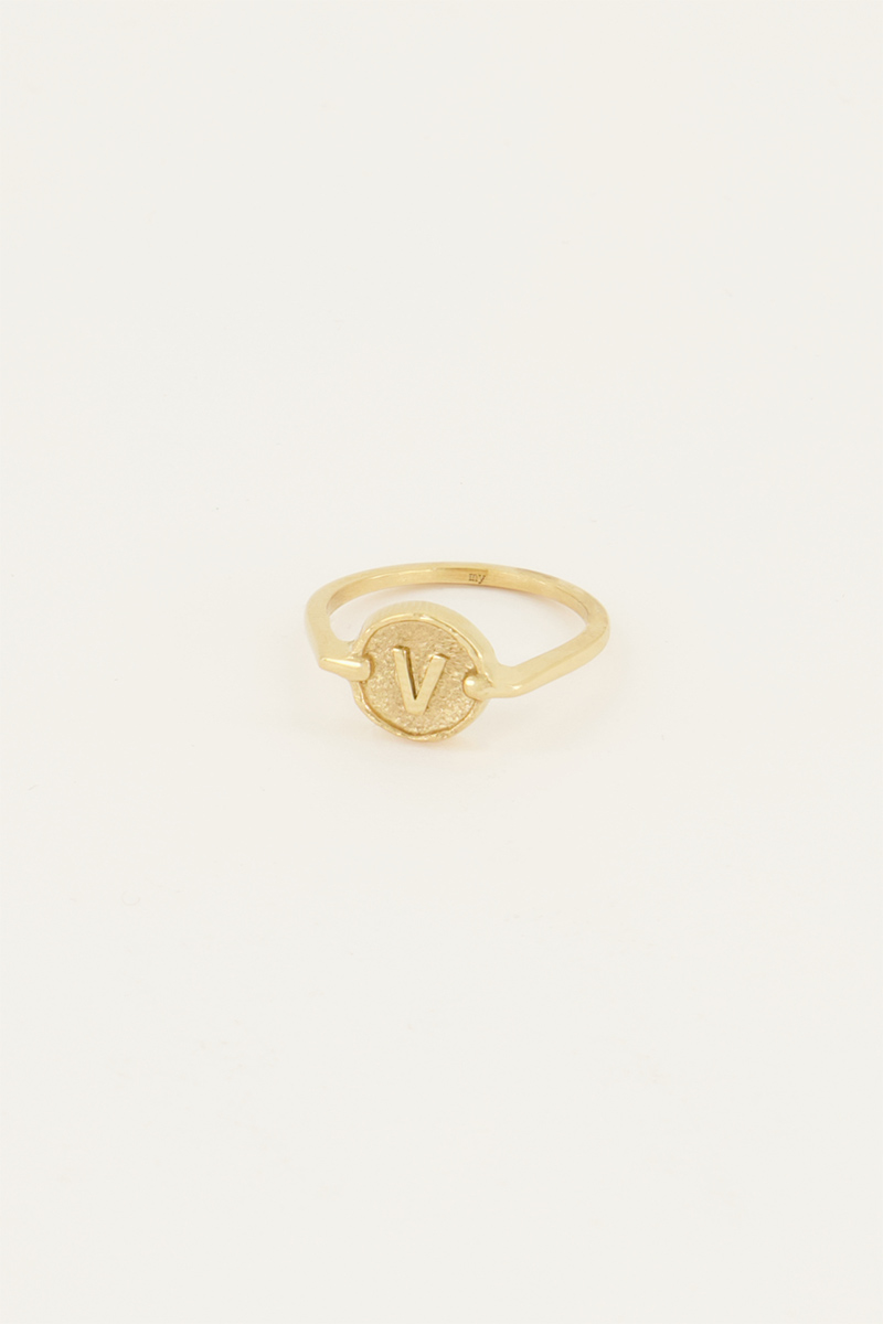 Bague avec initiale encerclée My Jewellery Argenté/Doré 17 femme