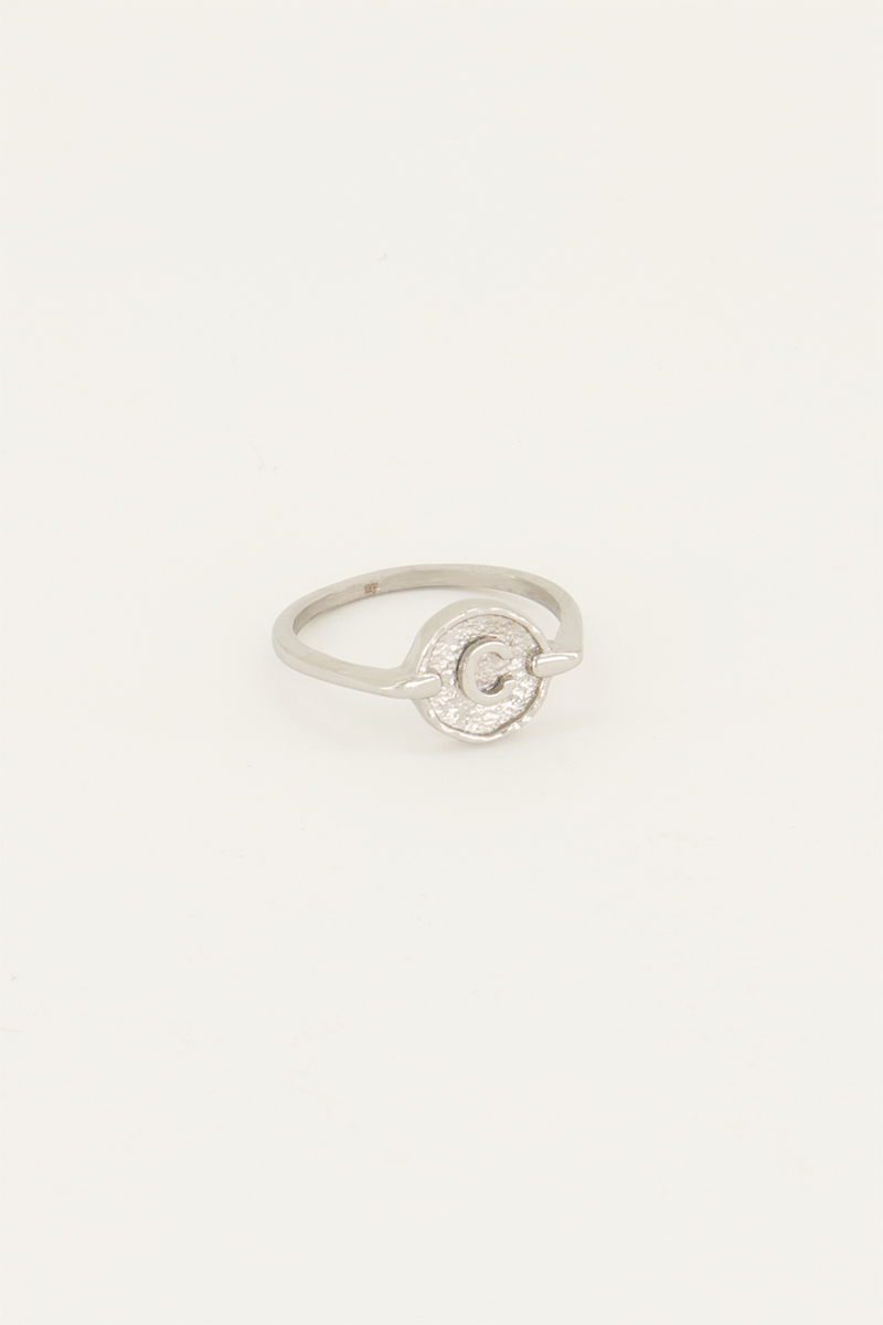 Bague avec initiale encerclée My Jewellery Argenté/Doré 17 femme