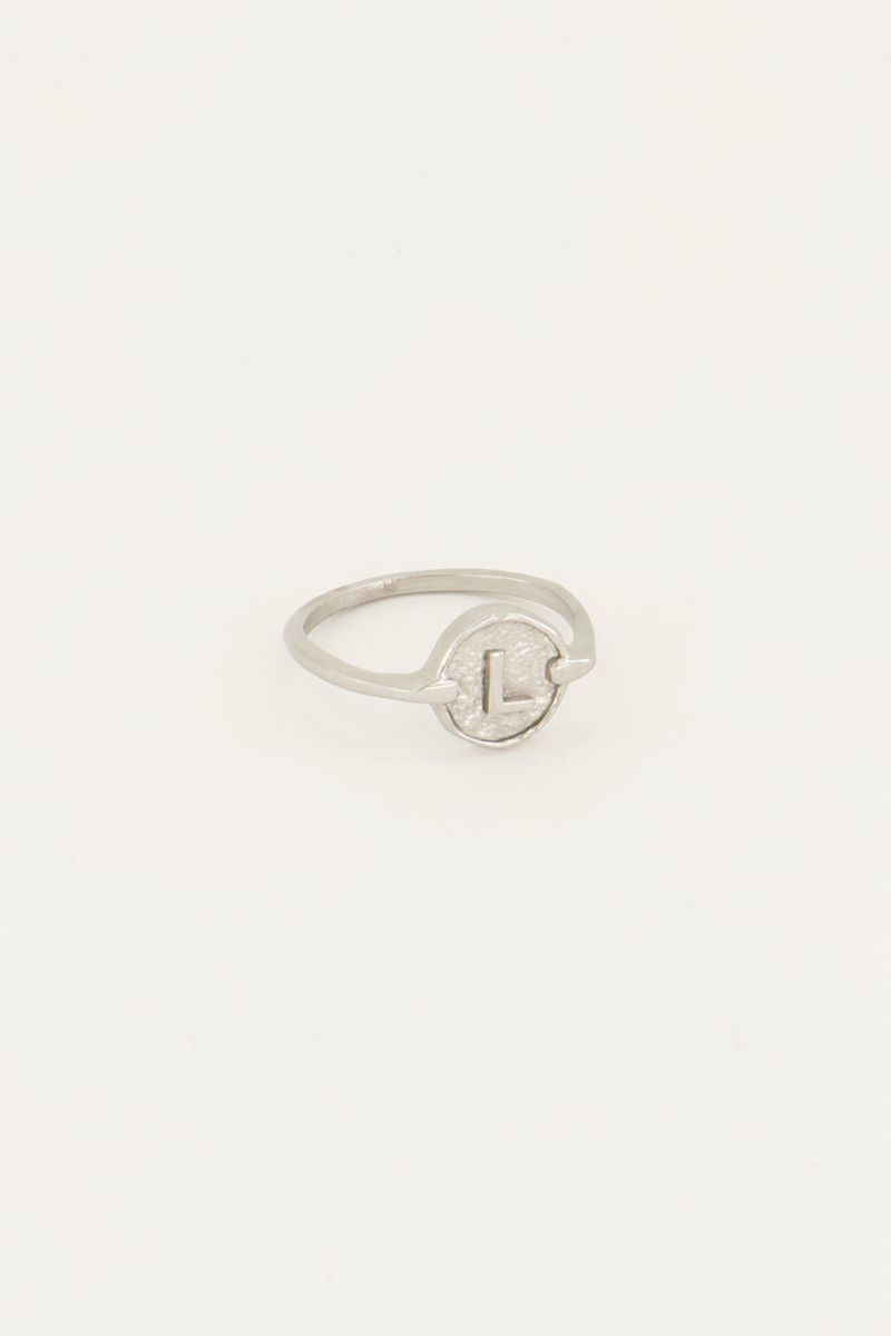 Bague avec initiale encerclée My Jewellery Argenté/Doré 18 femme