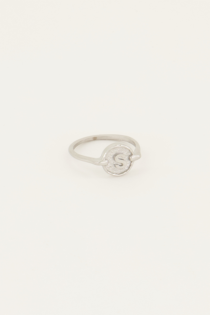 Bague avec initiale encerclée My Jewellery Argenté/Doré 18 femme
