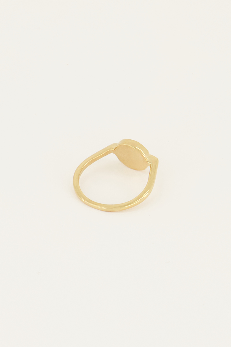 Ring met cirkel & initial