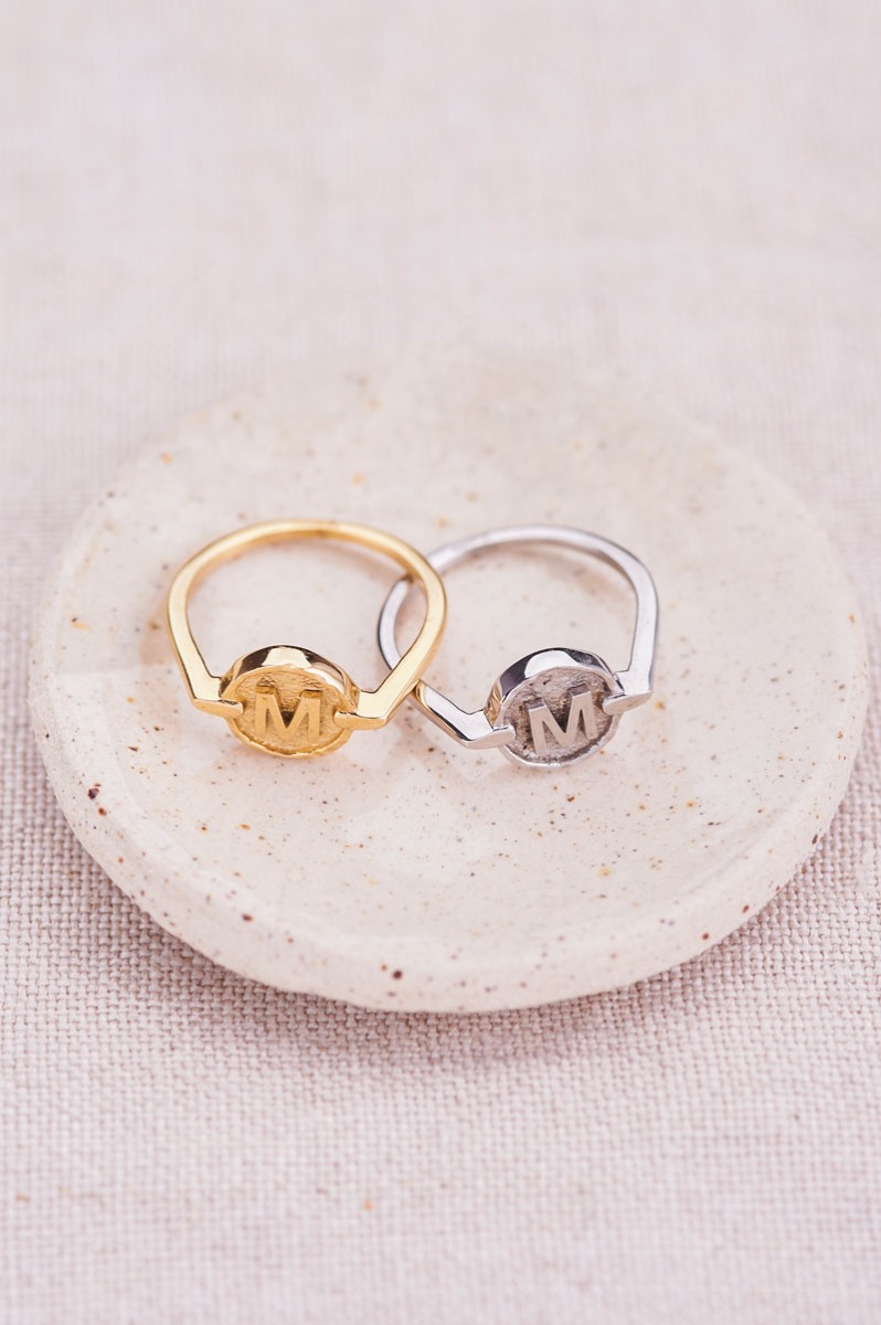 Ring met cirkel & initial | My Jewellery