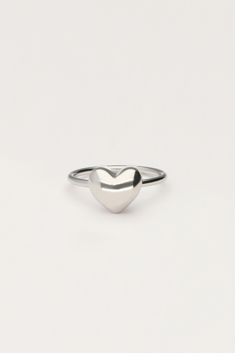 Ring met chubby hart groot