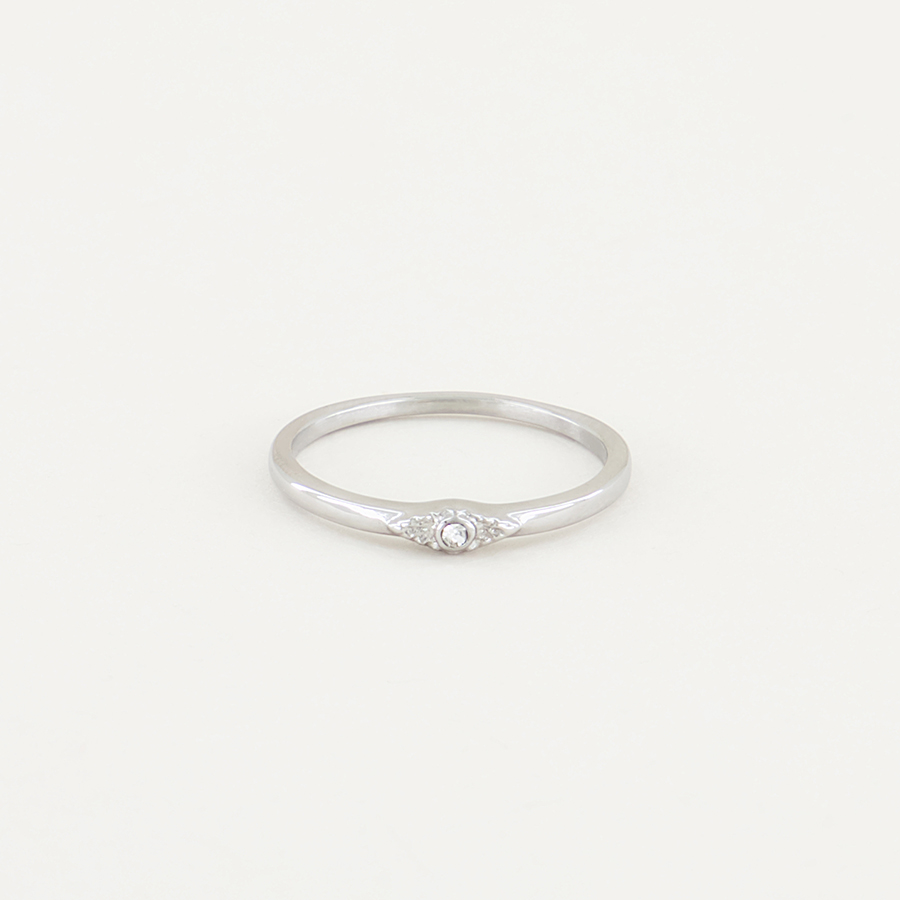 My Jewellery Ring met wit steentje female Goud/Wit/Zilver 17