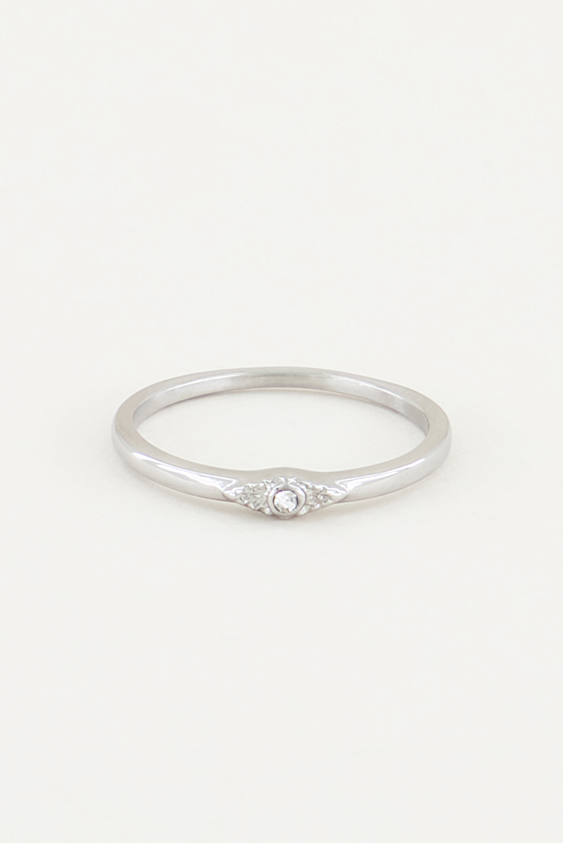 My Jewellery Ring met wit steentje female Goud/Wit/Zilver 17