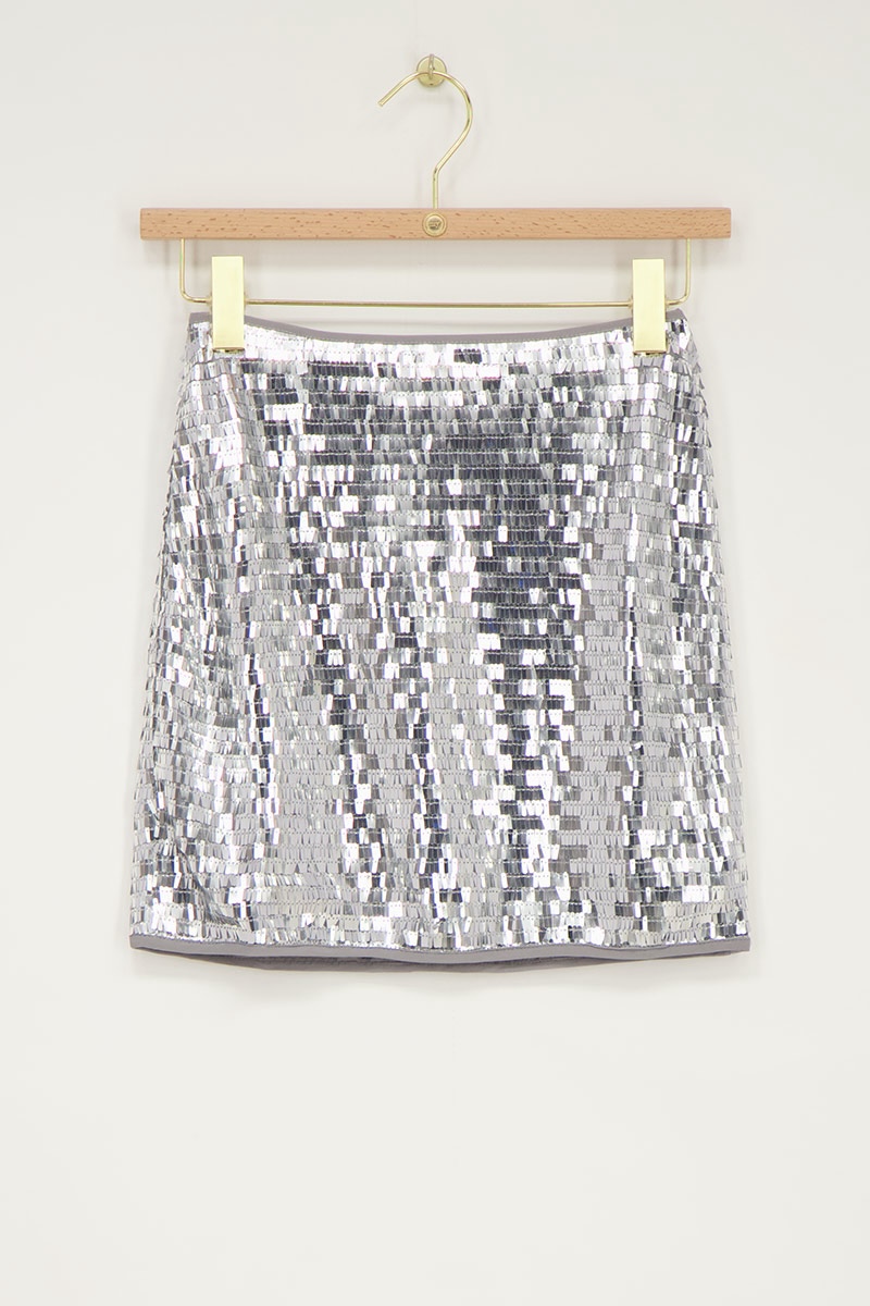 silver sequin skirt | My Jewellery