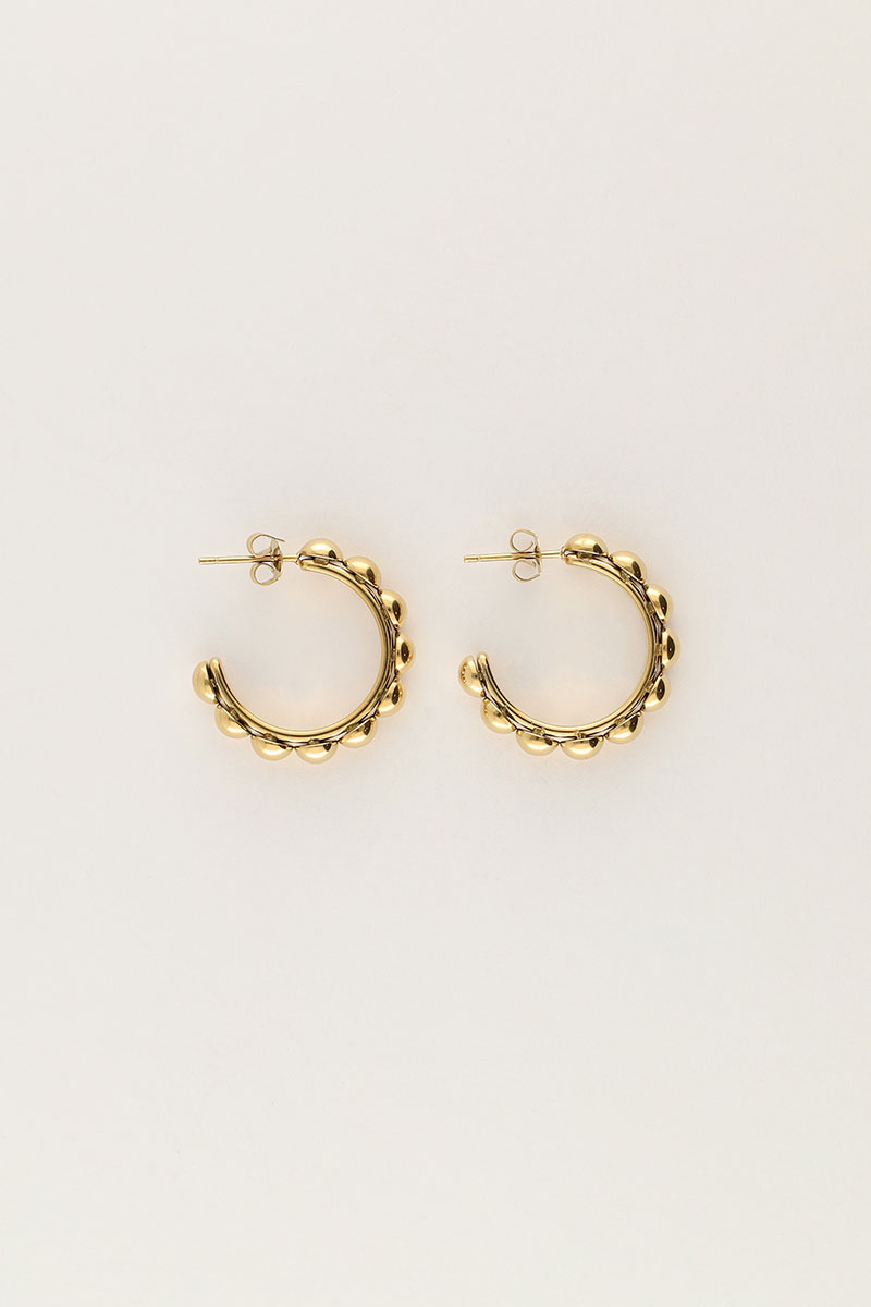 Bold oorringen small met dots