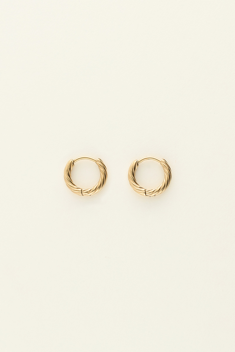 Small hoop earrings with twisted pattern | My Jewellery