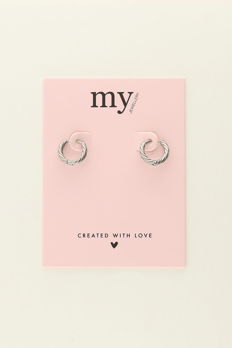Small hoop earrings with twisted pattern | My Jewellery