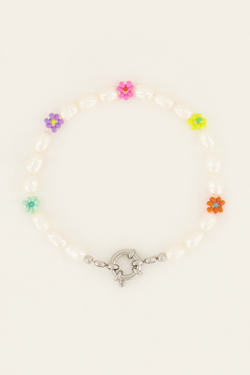 Souvenir Armband mit Perlen und Blumen