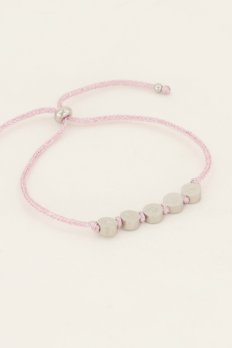 Souvenir rosa Armband „Amour“