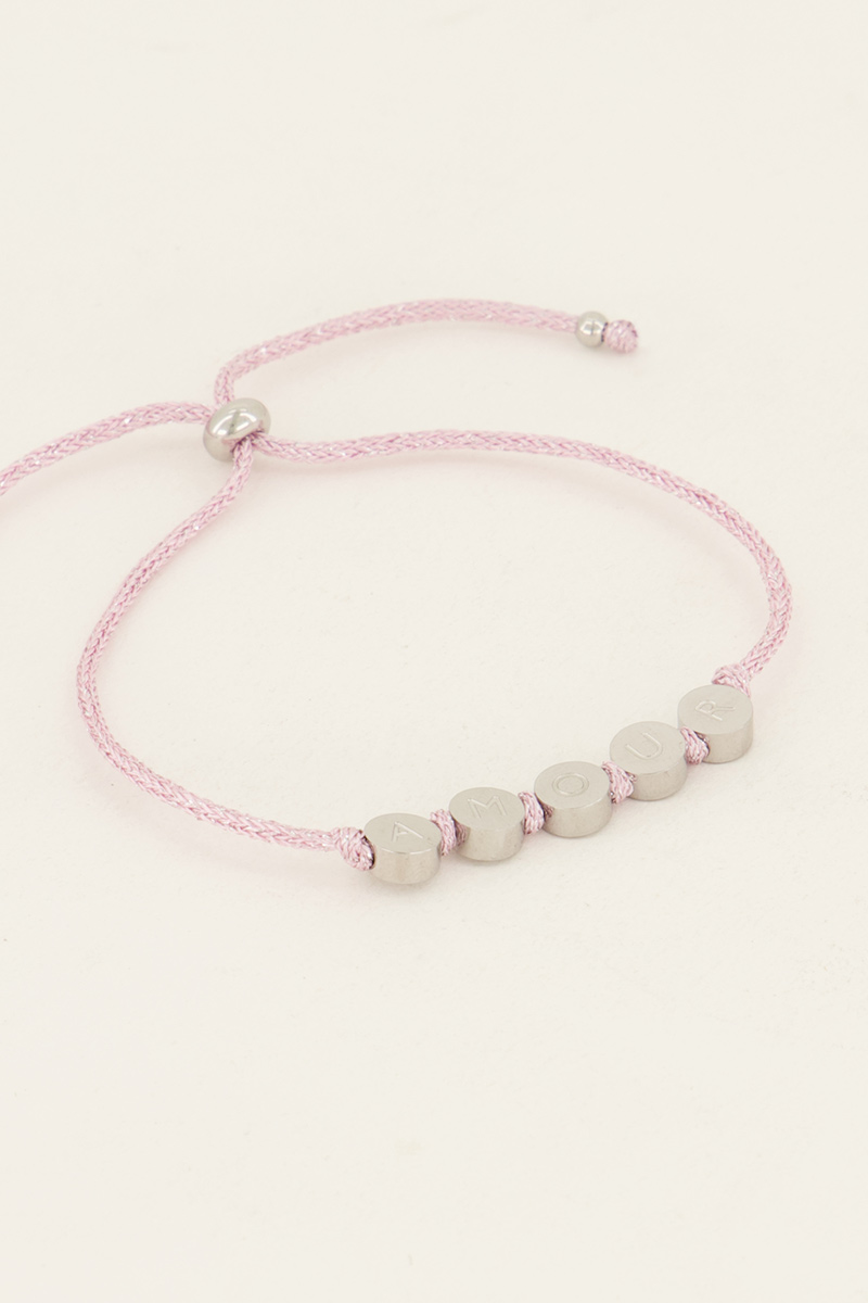 Souvenir pink amour charm bracelet