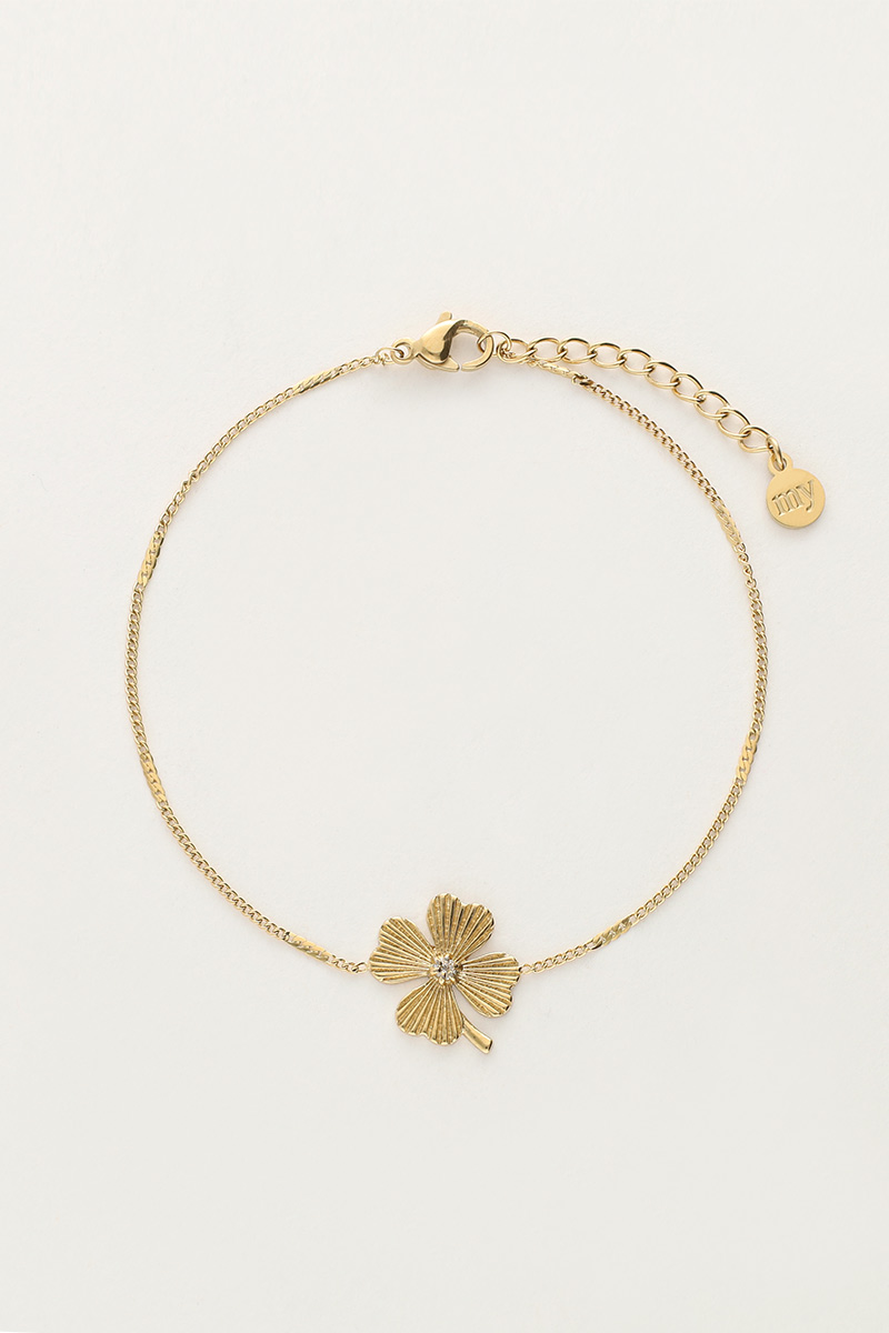 Starry bracelet with clover & rhinestones | My Jewellery
