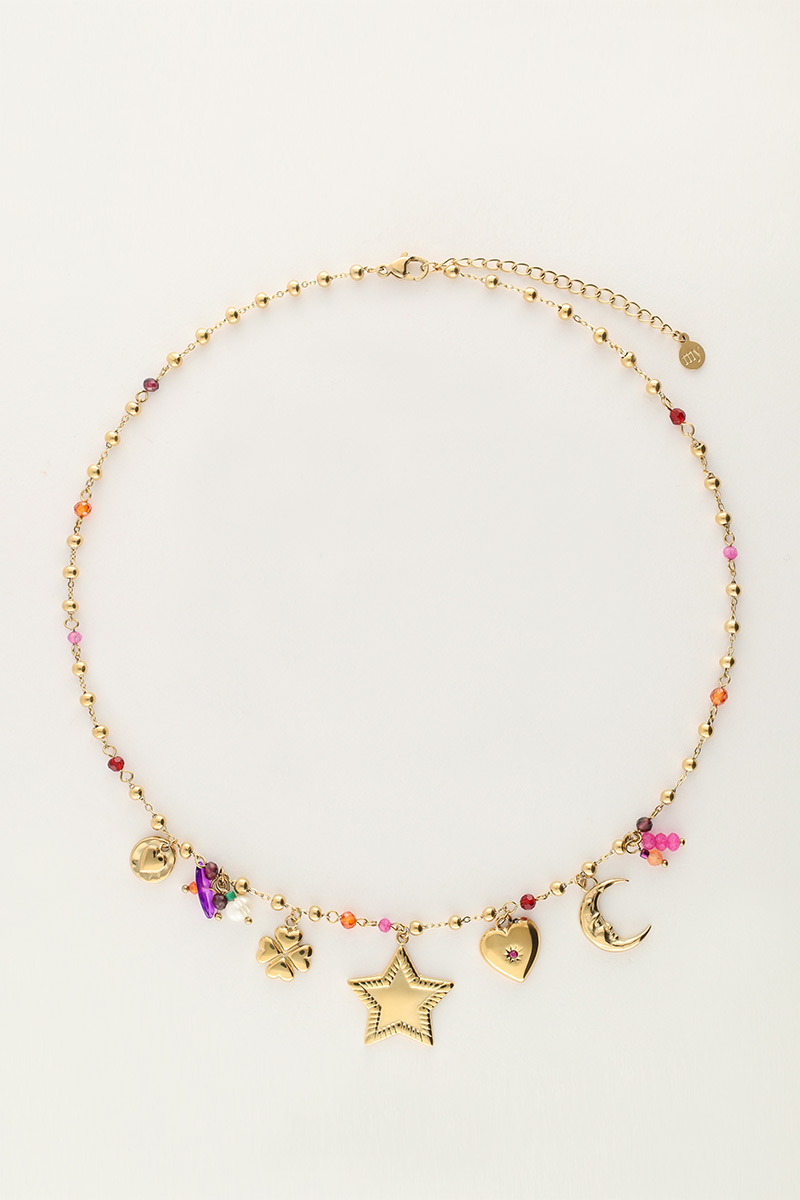 Starry charm necklace with star and beads | My Jewellery