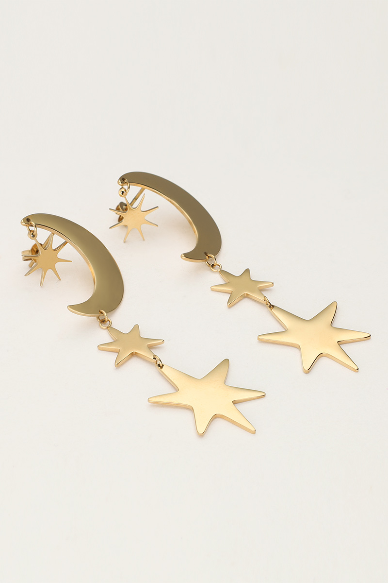 Starry drop earrings with moon & stars | My Jewellery