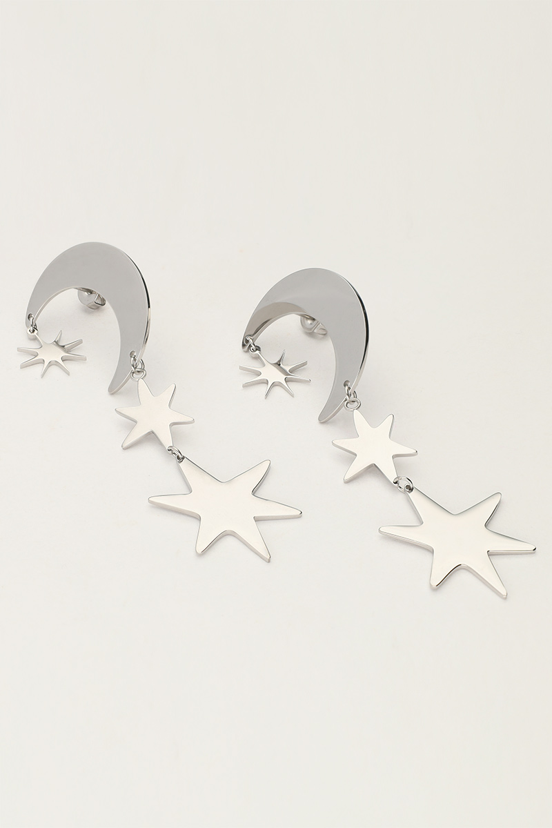 Starry drop earrings with moon & stars | My Jewellery