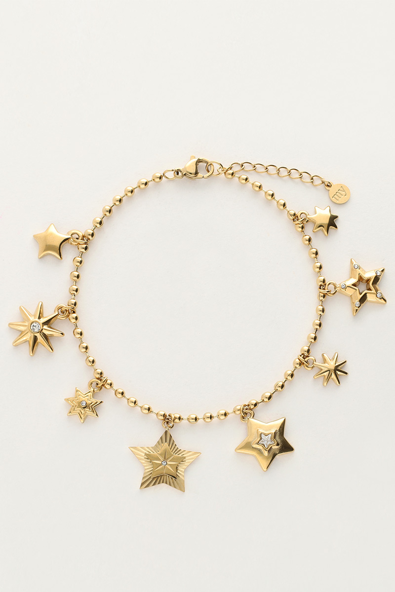 Starry charm bracelet with stars