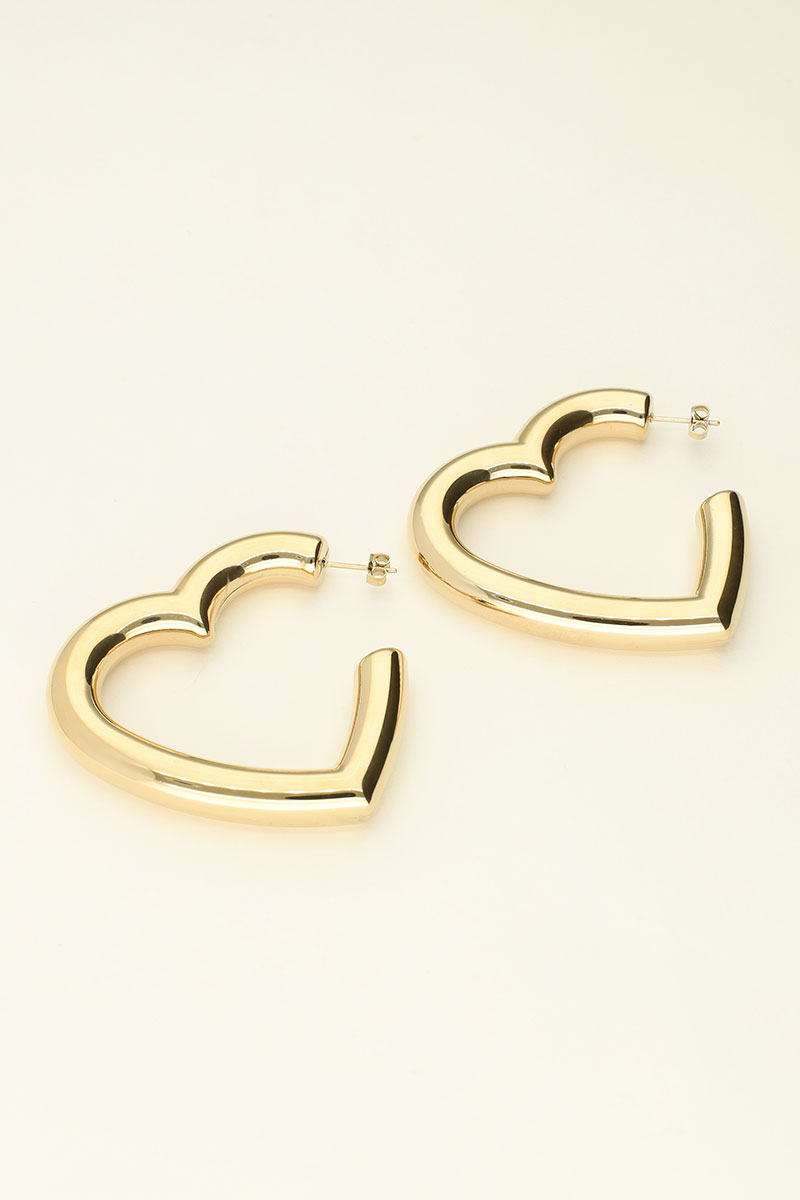 Statement earrings large heart | My Jewellery