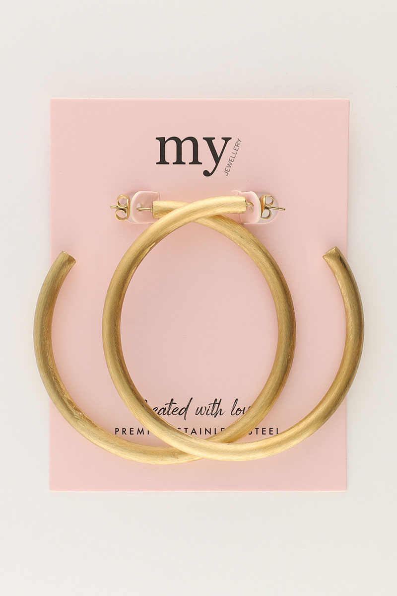 Statement earrings large matte textured | My Jewellery