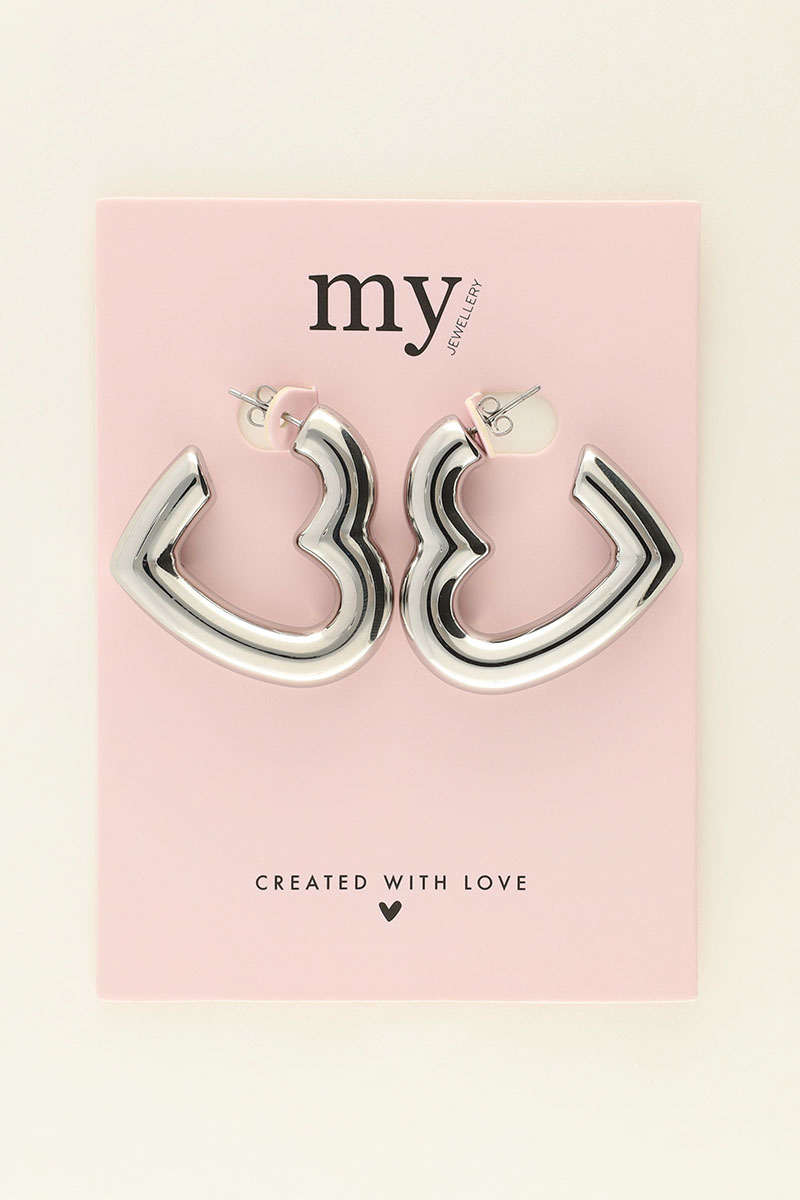 Statement earrings medium heart | My Jewellery