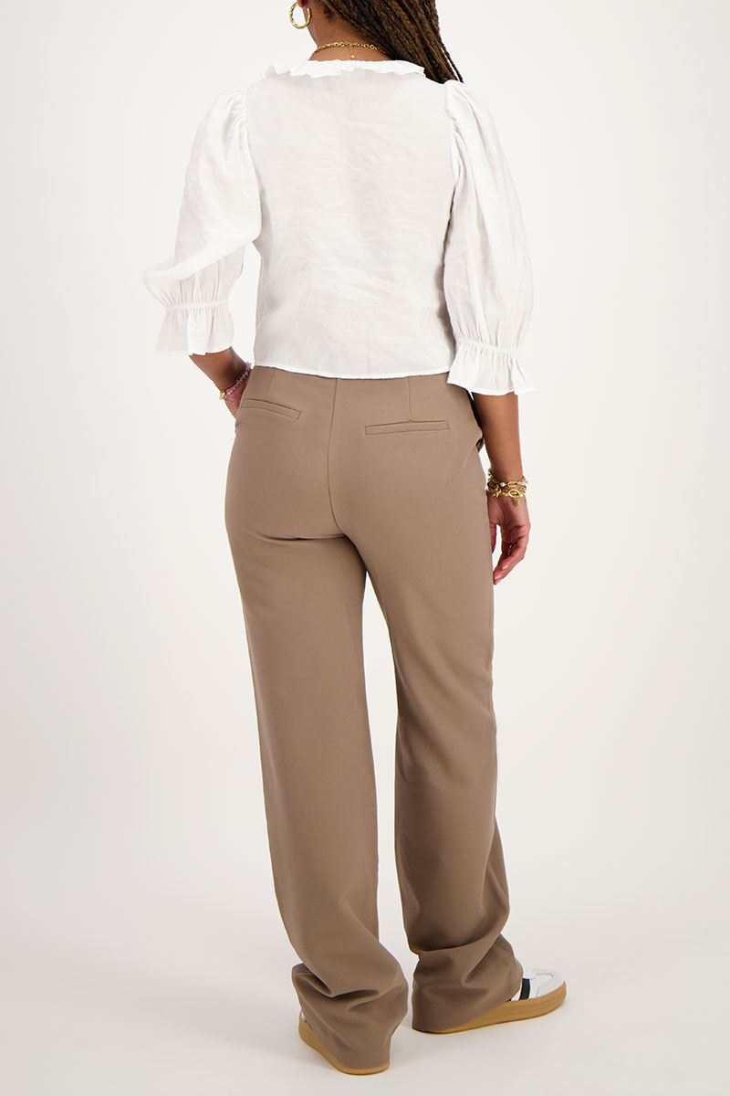 Taupe pantalon wijdvallend | My Jewellery