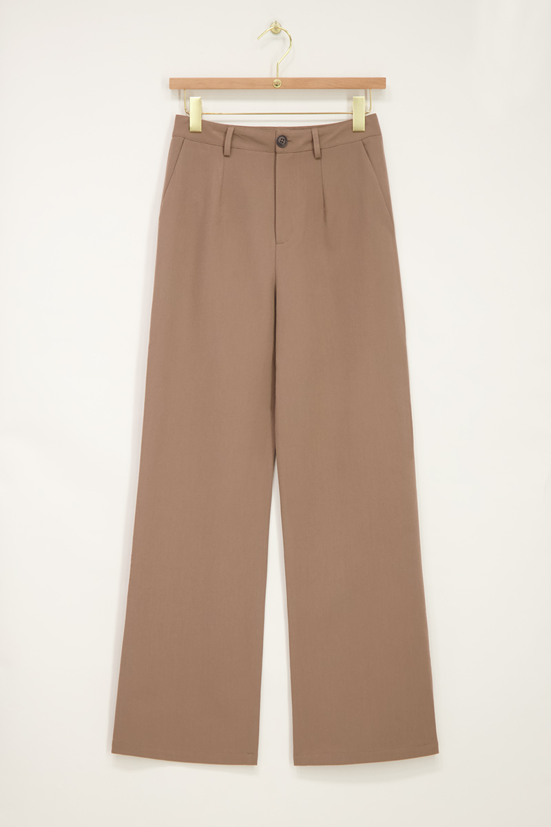 Taupe pantalon wijdvallend | My Jewellery