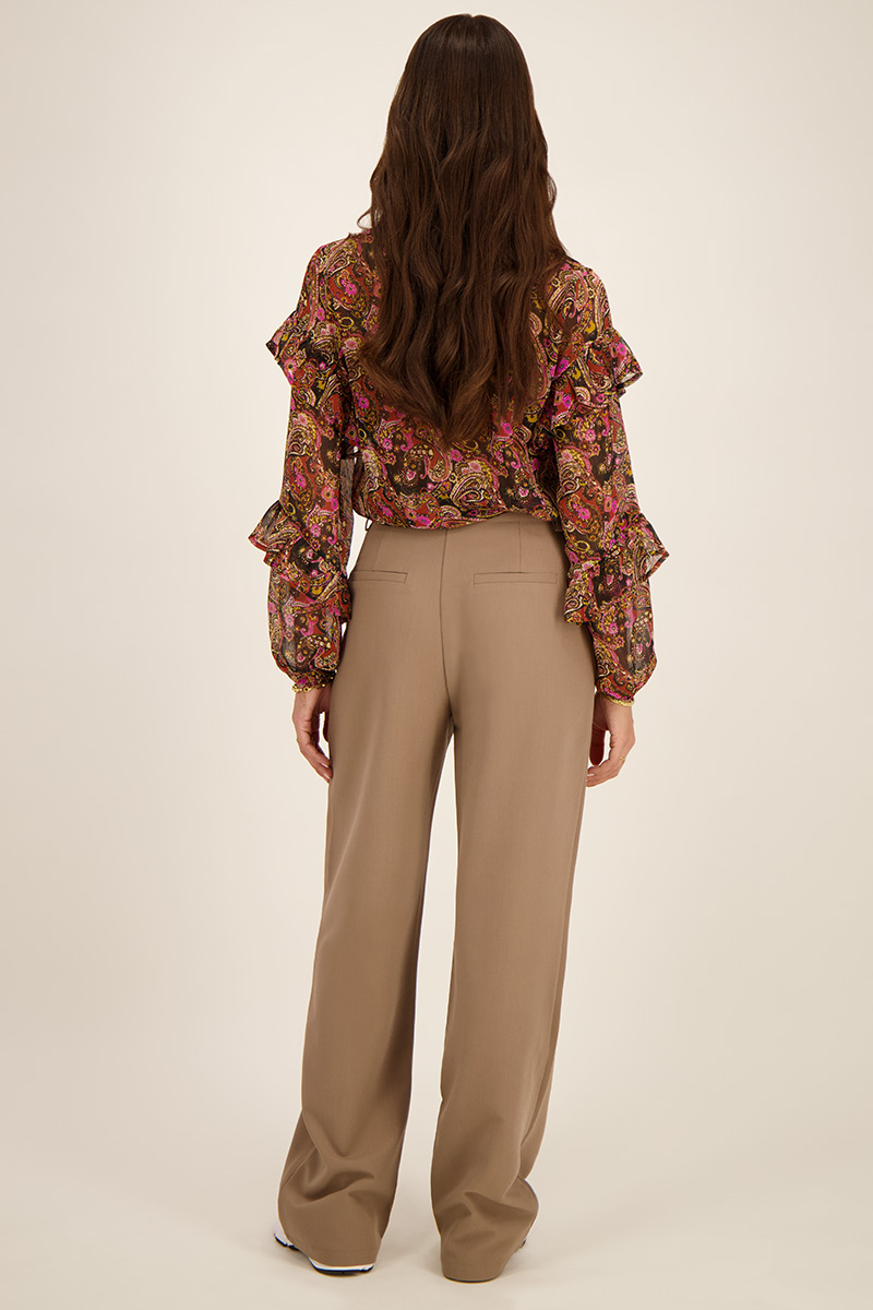 Taupe pantalon wijdvallend | My Jewellery