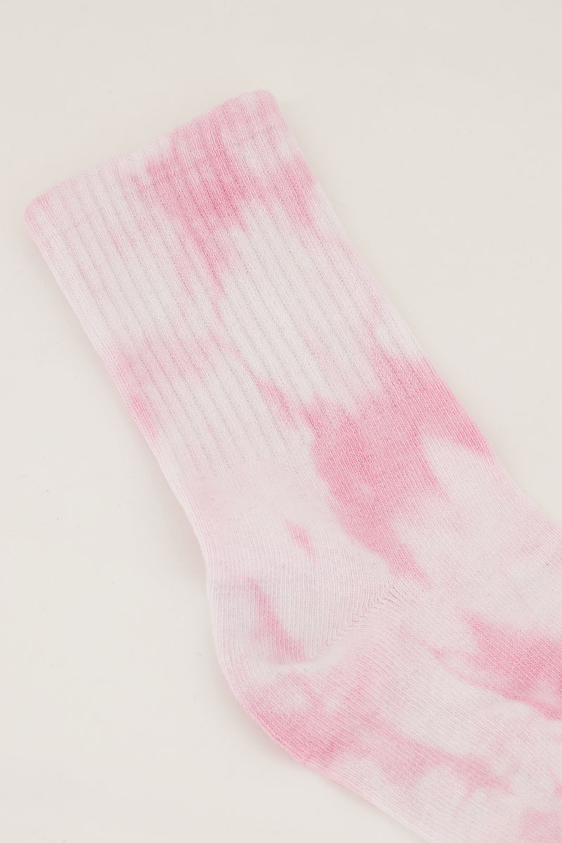 Tie dye socks pink