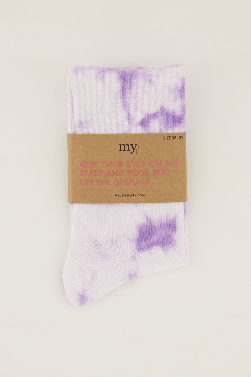 Tie dye socks purple | My Jewellery