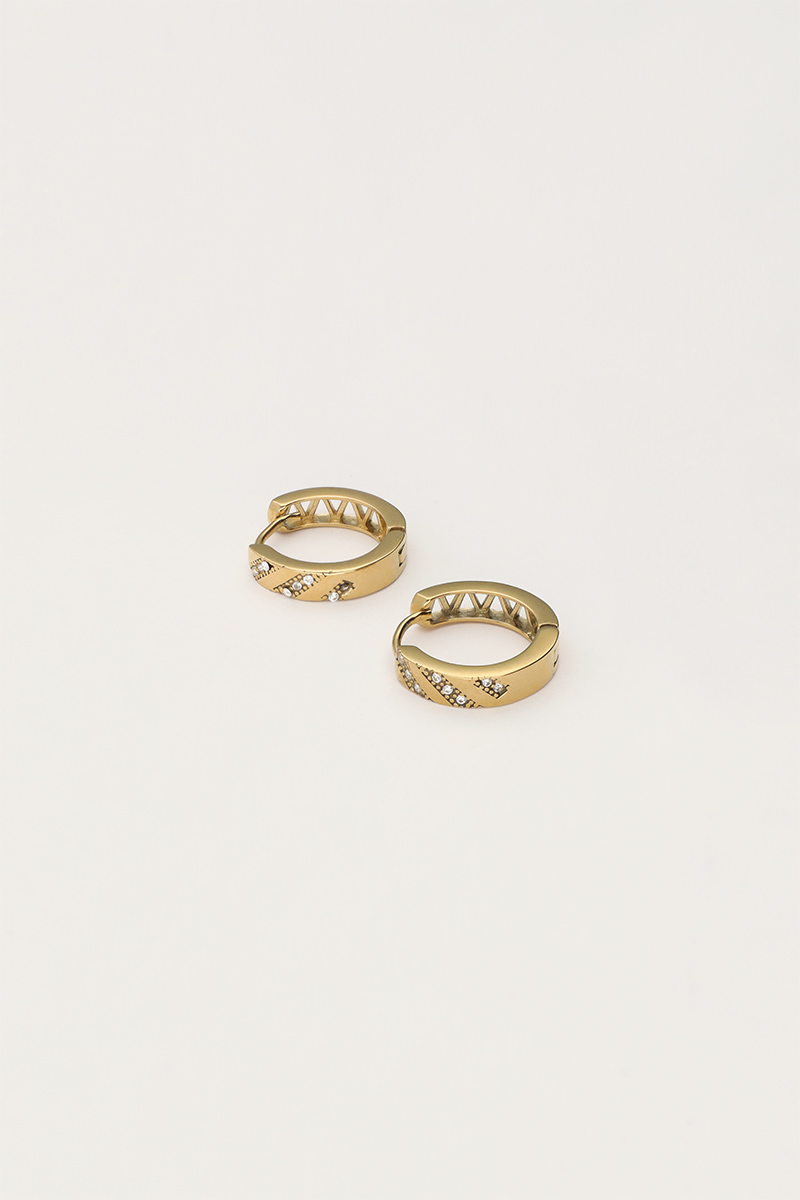 My jewellery Vintage oorringen met strass