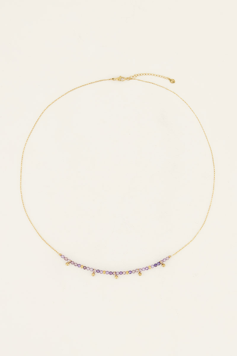 Vintage ketting met lila kralen & bolletjes | My Jewellery