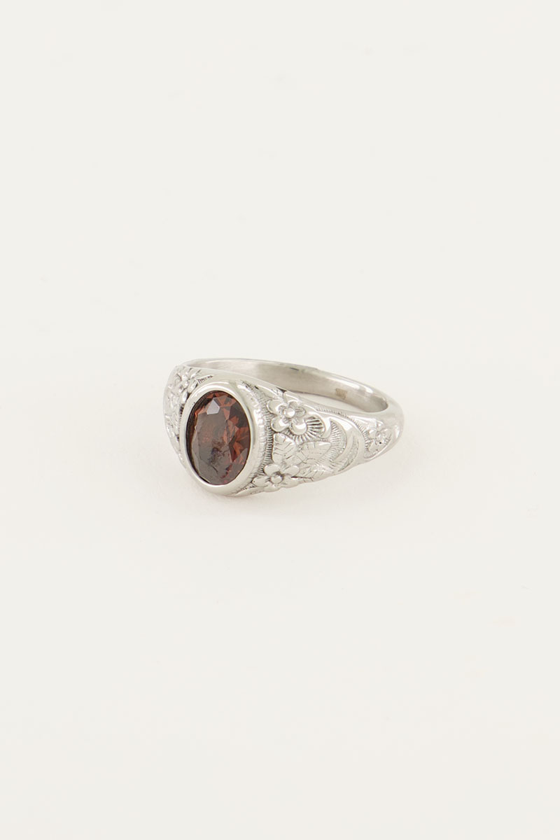 Chevalière vintage à cristal rouge | - My jewellery - Modalova