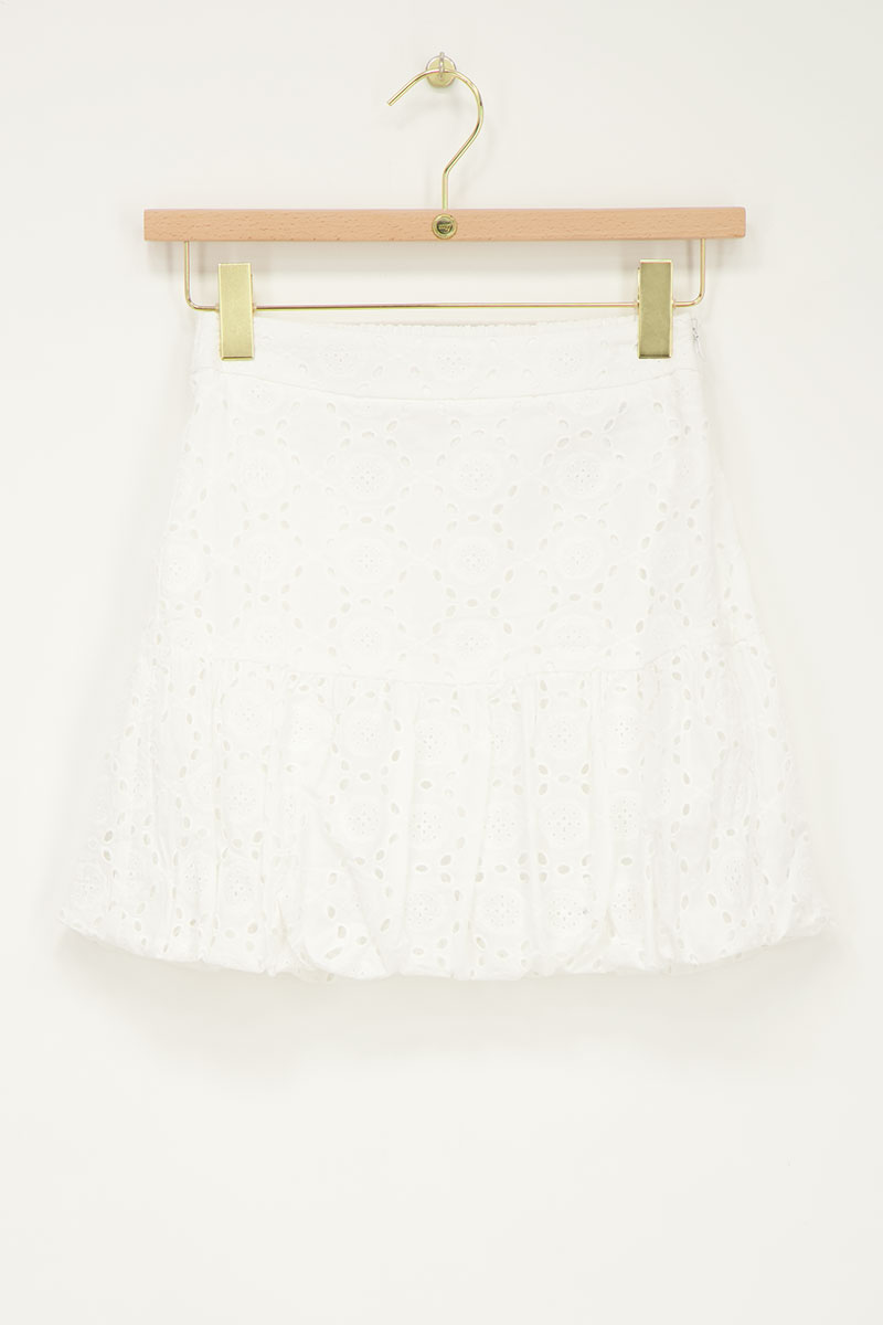 White balloon skirt with embroidery | My Jewellery