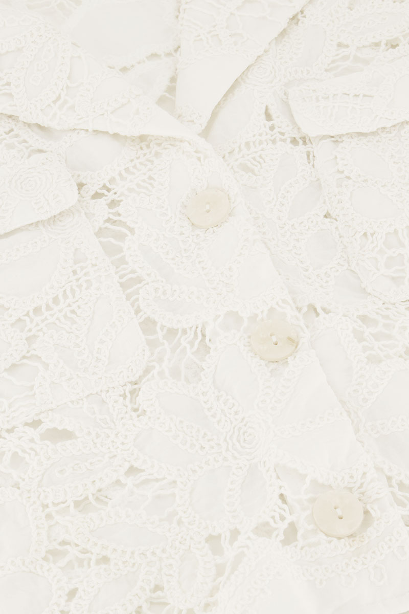 White embroidery jacket with collar | My Jewellery