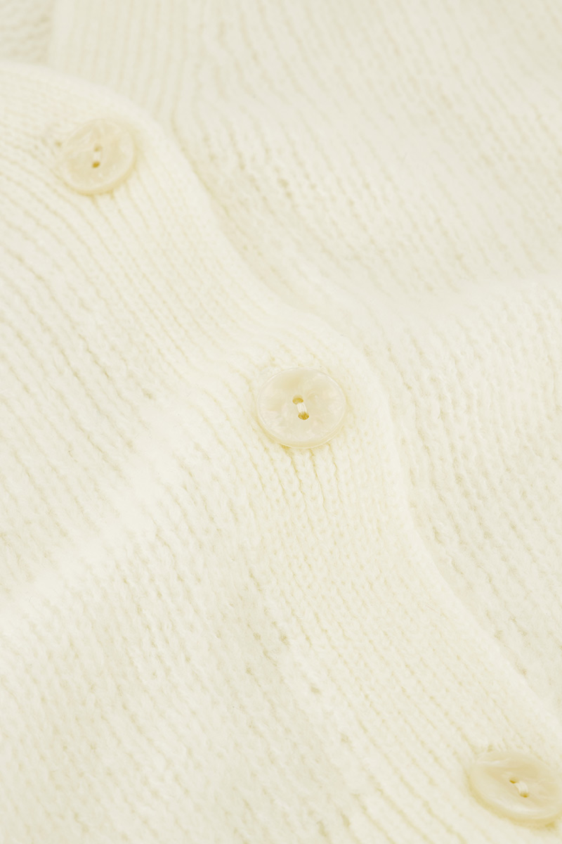 White knit cardigan with short sleeves | My Jewellery