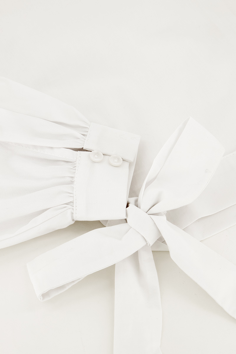 White poplin blouse with bows | My Jewellery