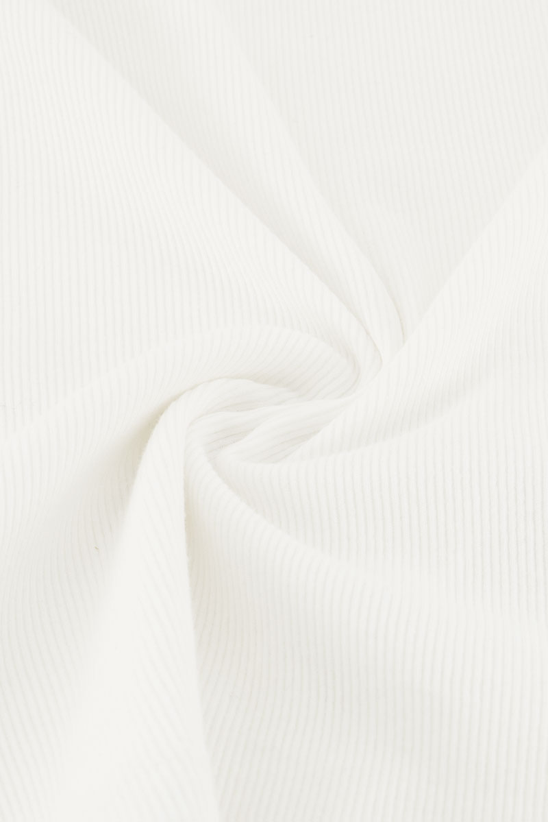 White longsleeve top with rib | My Jewellery