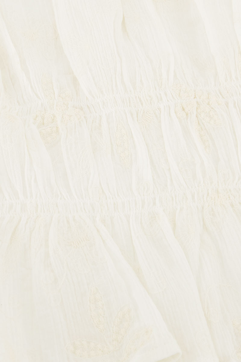 White smock top with embroidery | My Jewellery