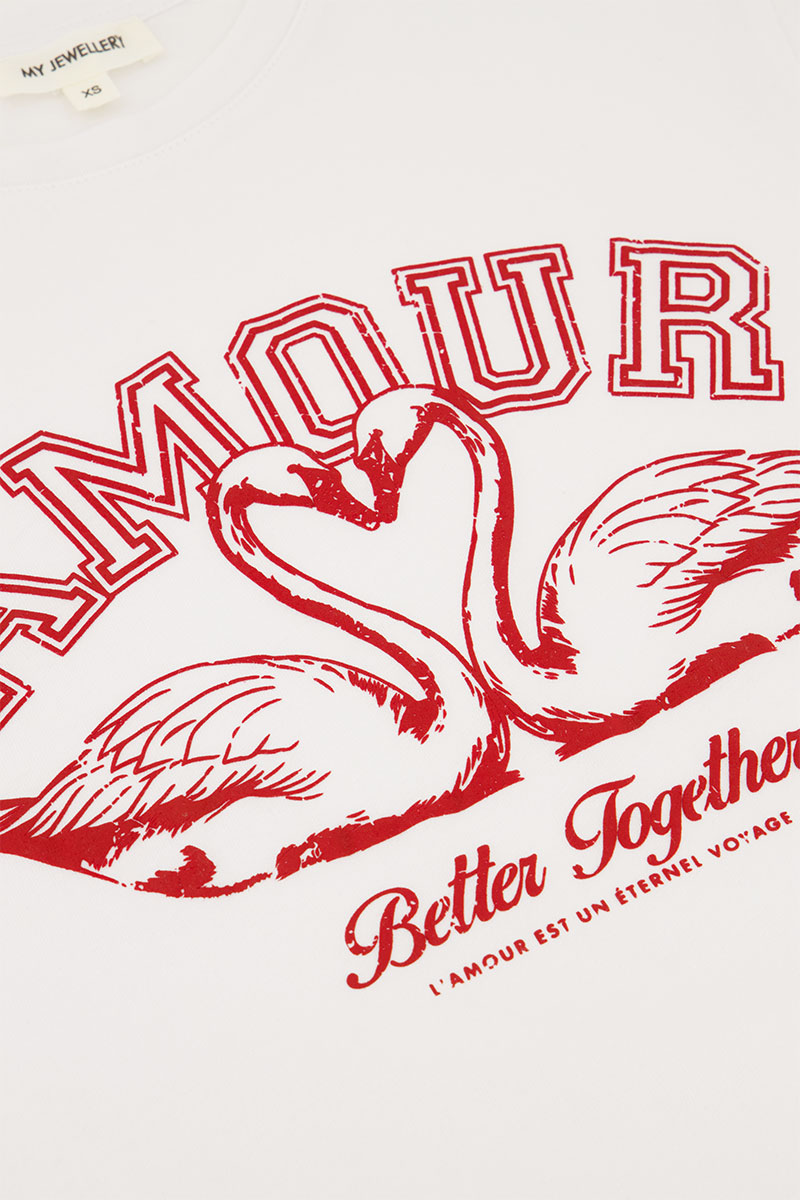 White T-shirt "Amour better together" | My Jewellery