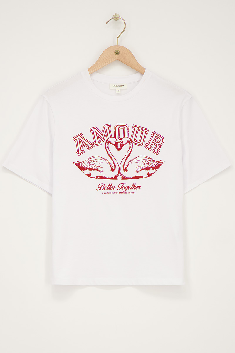 White T-shirt "Amour better together" | My Jewellery
