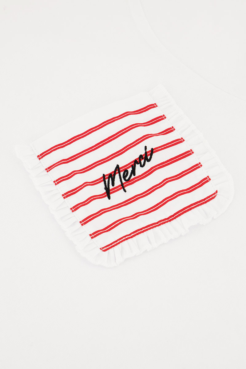 White T-shirt "Merci" | My Jewellery