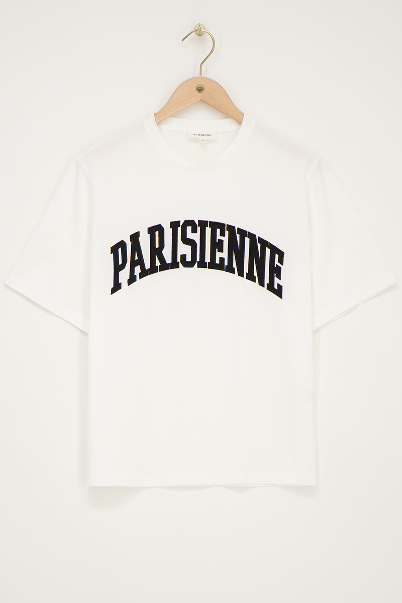 White T-shirt "Parisienne" | My Jewellery