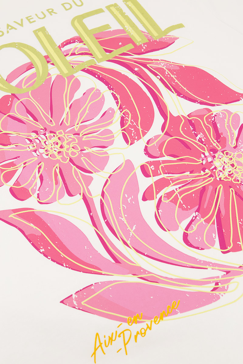 White T-shirt "Saveur du soleil" | My Jewellery